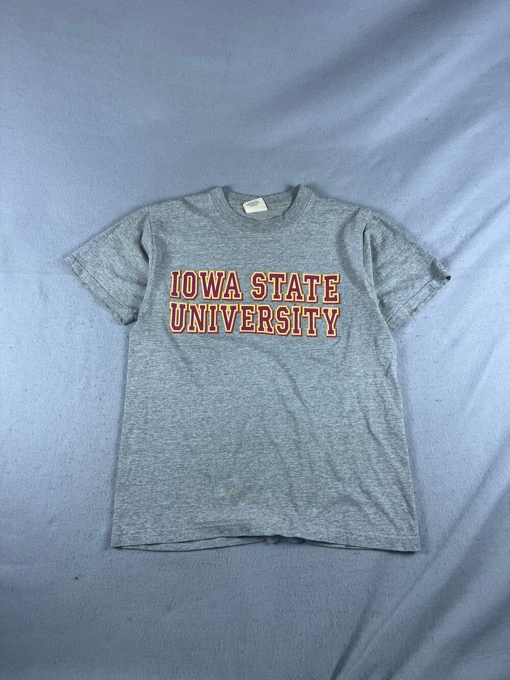Vintage Iowa State University T-Shirt Mens M Gray Cotton Exchange Made in USA